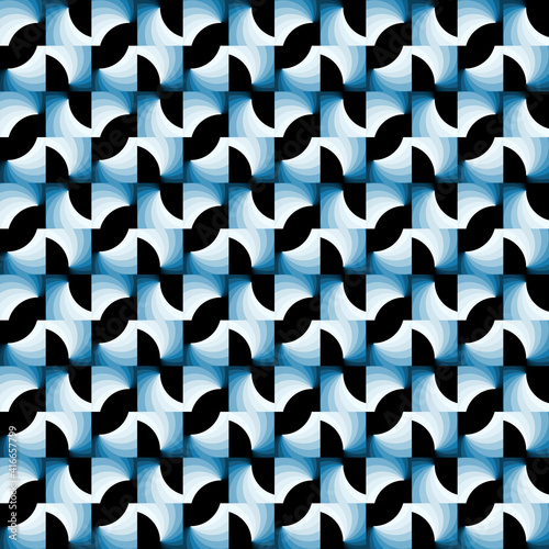 The Abstract Seamless Blue And Light Blue Swirling Grid Patterns