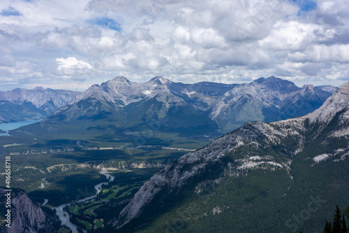 Refreshing and Mind Blowing Scenery of Rocky Mountain : River, Lake, Mountain, Snow, Sky 