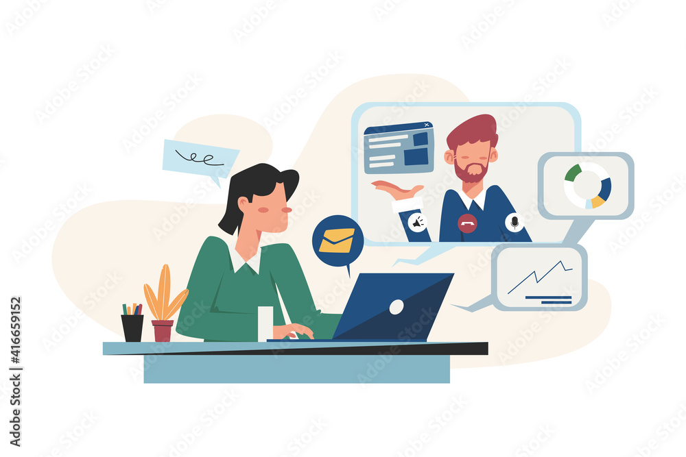 Online interview looking for an employee for a job Online interview looking for an employee for a job