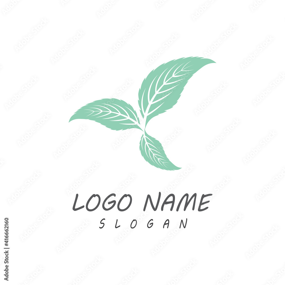 Leaf icon Vector Illustration design Logo template Leaf icon Vector Illustration design Logo template