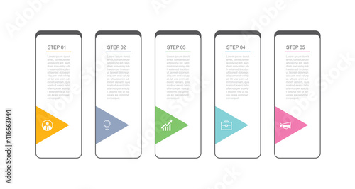 5 data infographics tab index thin line template design. Illustration abstract background. Can be used for workflow layout, business step, banner, web design.