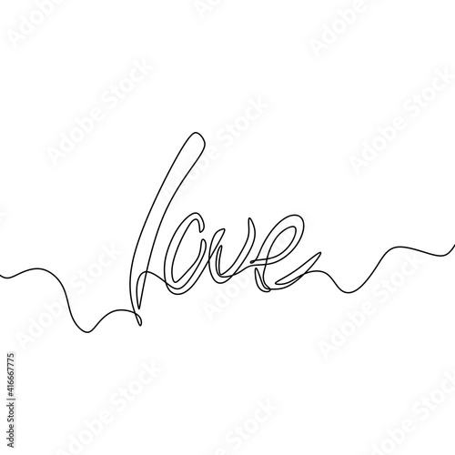 Love handwritten by one lin...