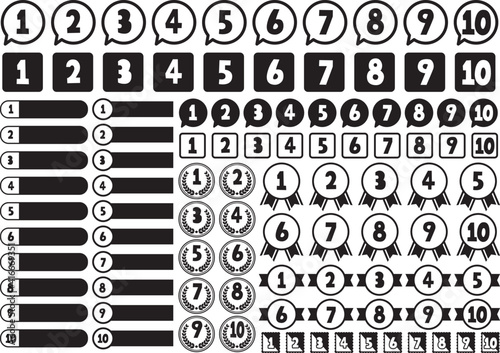 シンプルモノクロ数字