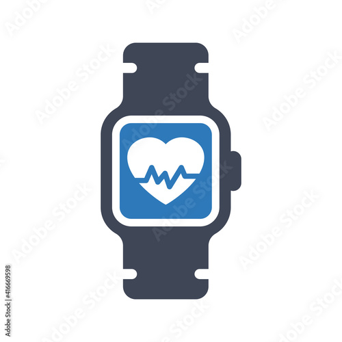 Smartwatch heartbeat icon