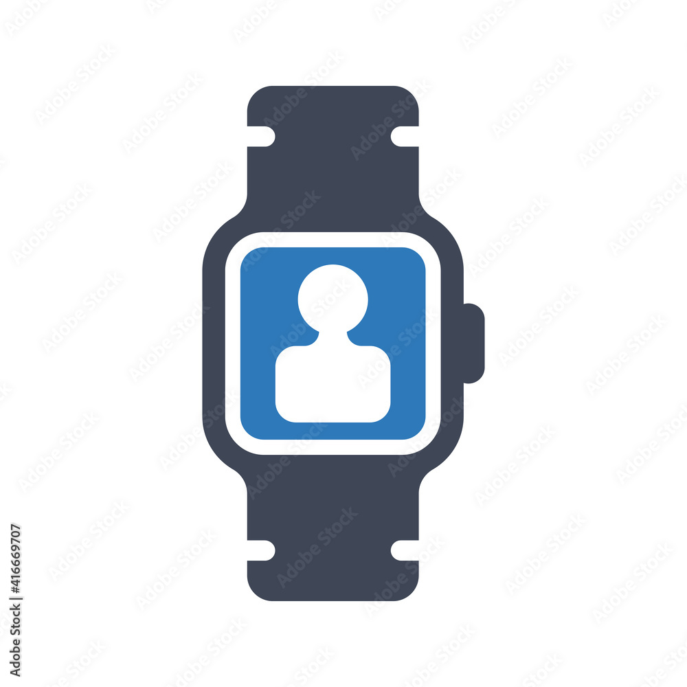 Smartwatch user account icon Smartwatch user account icon