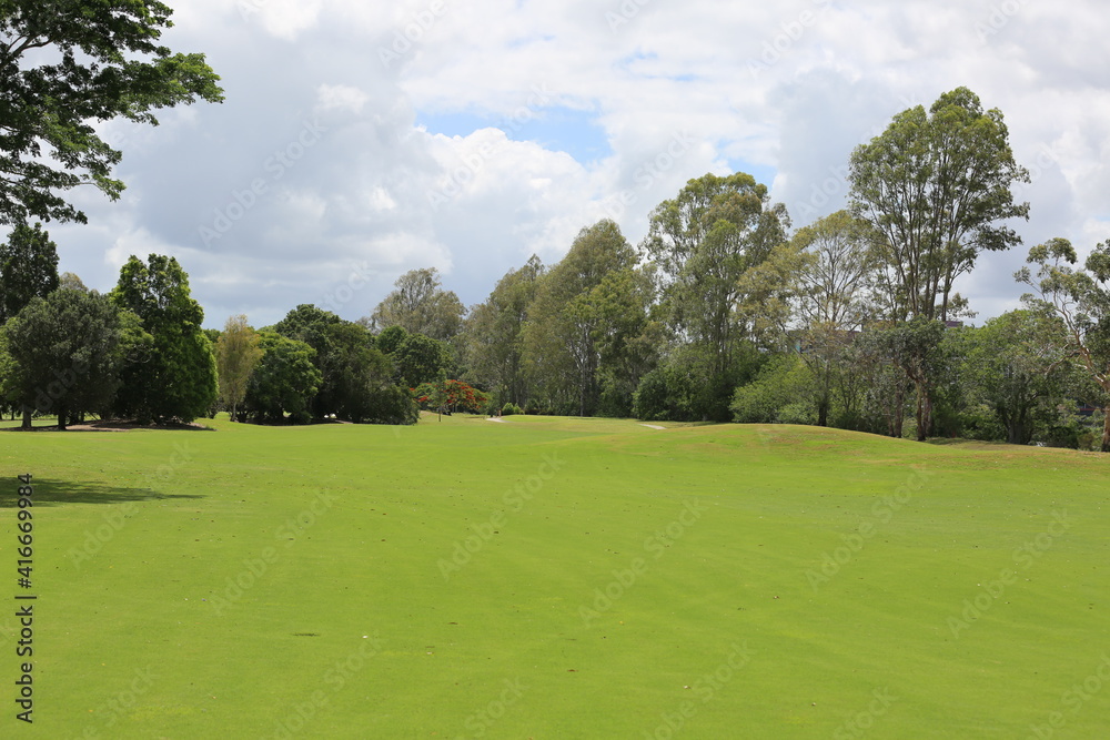 golf course in the summer