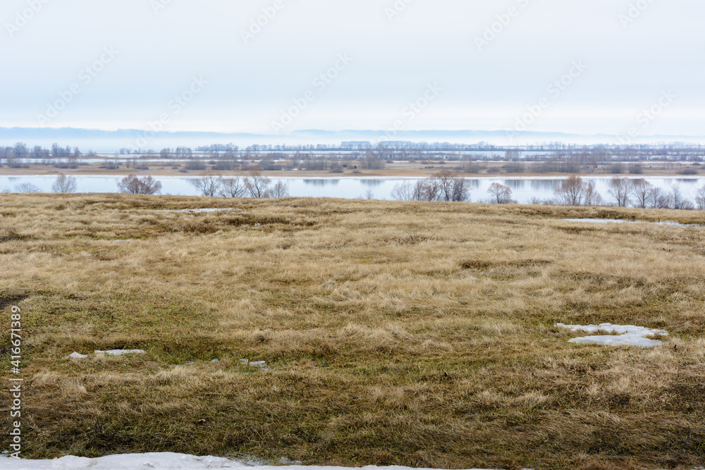 Bolgar Historical And Archaeological Complex. Winter landscape on a cloudy day. Bolgar Historical And Archaeological Complex. Winter landscape on a cloudy day.