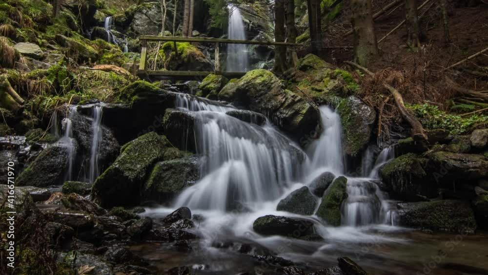 time lapse with water landscape and bridge while hiking time lapse with water landscape and bridge while hiking