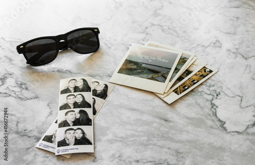 photos and post cards. photo booth