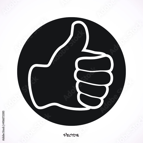 Thumb up, Icon Vector,  Flat, App, Web, Art, stock vector
