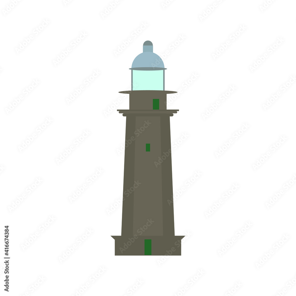 icon of lighthouse on white background