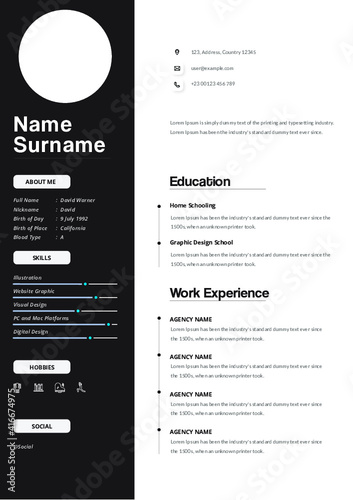 Clean CV Resume Design