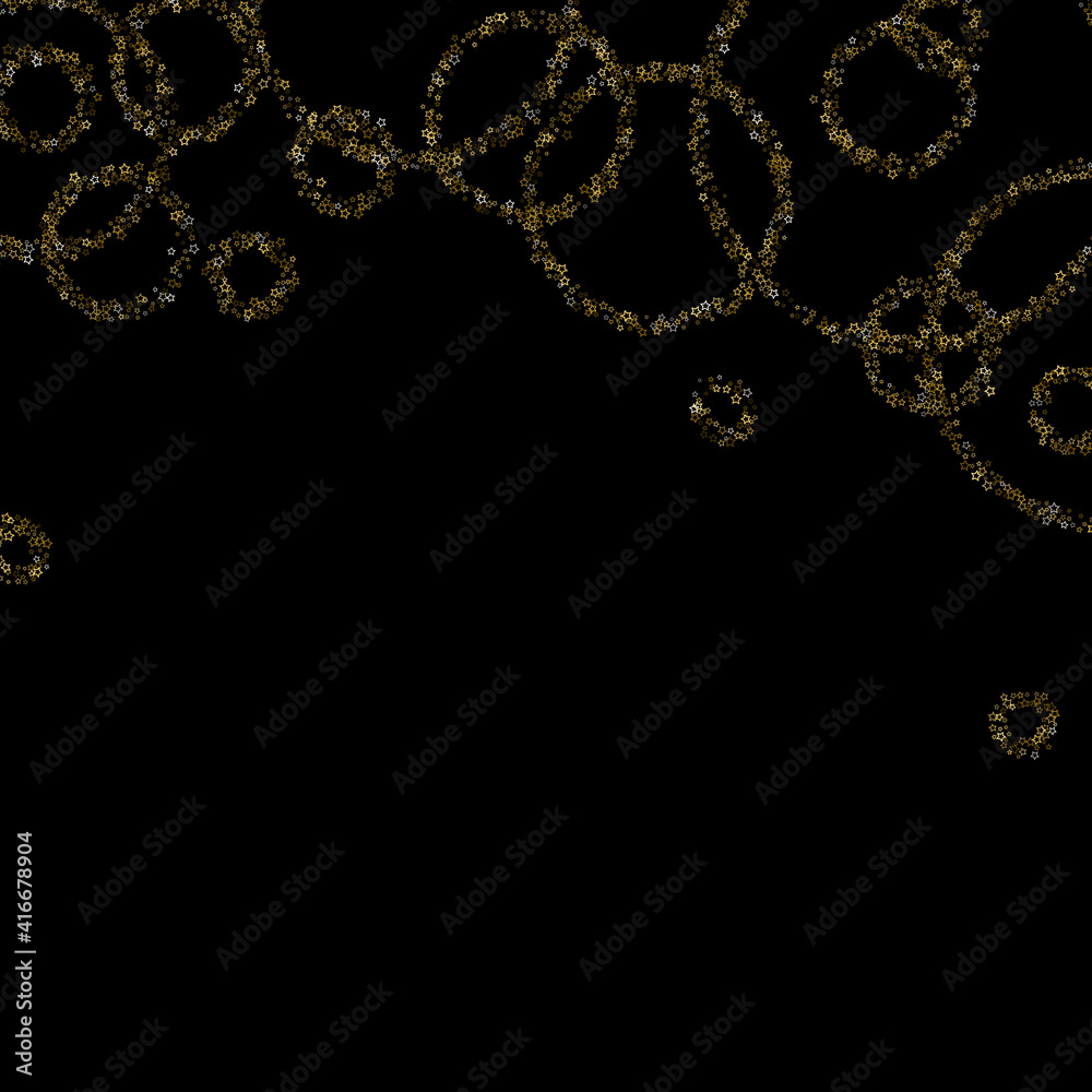 Gold Glitter Stars. Luxury Shiny Confetti. Gold Glitter Stars. Luxury Shiny Confetti.