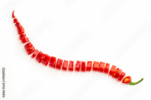 red hot chili pepper isolated on a white background