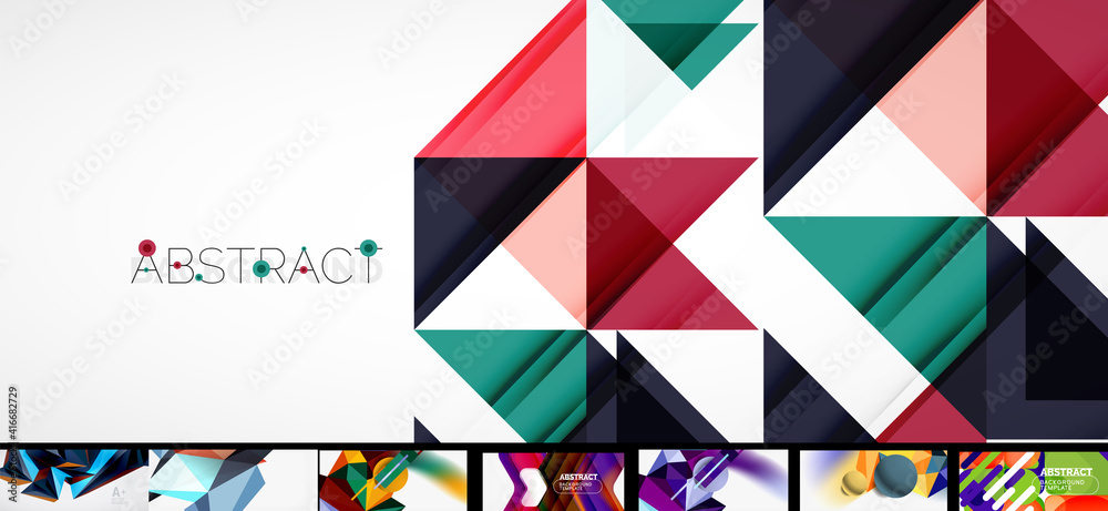 Mega set of geometric banners Mega set of geometric banners
