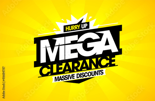 Mega clearance, massive discounts sale mockup