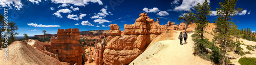 Bryce Canyon landscape on a beautiful summer day - Panoramic view