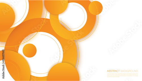 Abstract circles yellow background vector illustration 