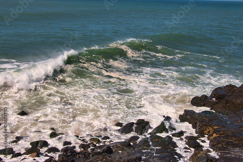 Giant hurricane waves at Point Mugu state park photo