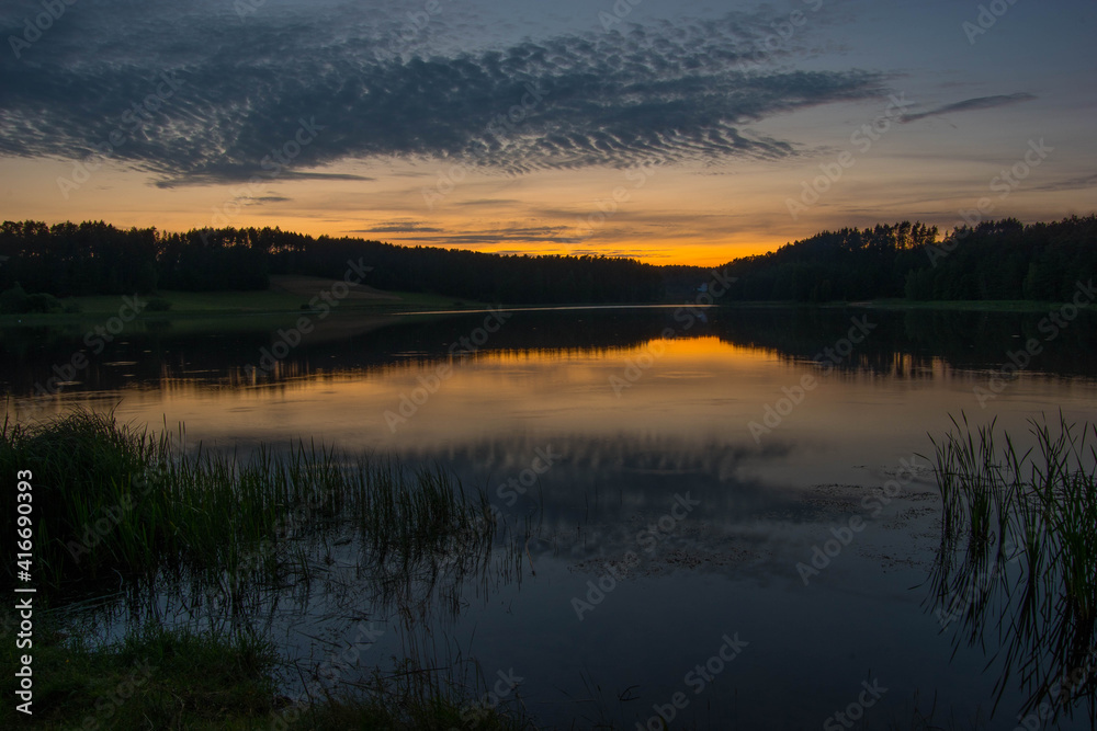 Sunset by the Kotynia Lake