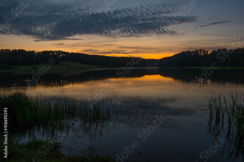 Sunset by the Kotynia Lake