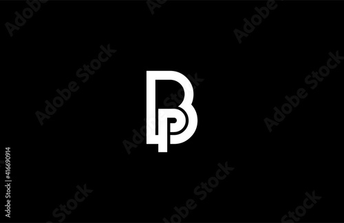 Letter P Inside Linked Letter B Monogram