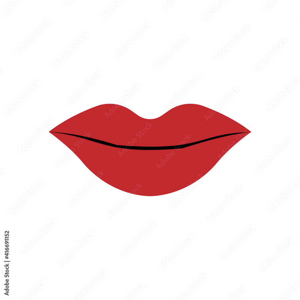 Lips mouth icon design template vector isolated Lips mouth icon design template vector isolated