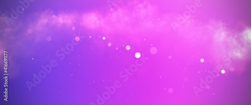 Blurred Purple bokeh background with copy space. Abstract luxury glitter effect boke. Sparkling magical dust particles. Magic concept, defocused .