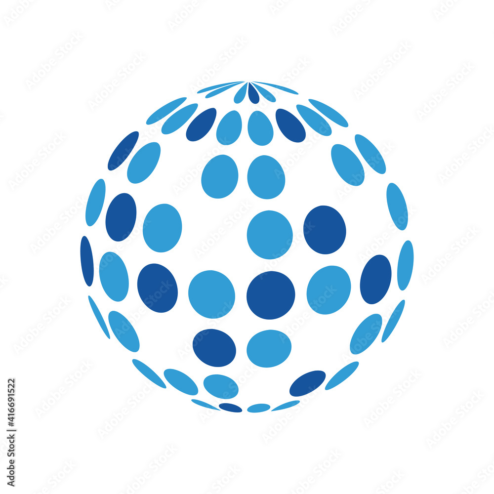 Disco ball icon design template vector isolated