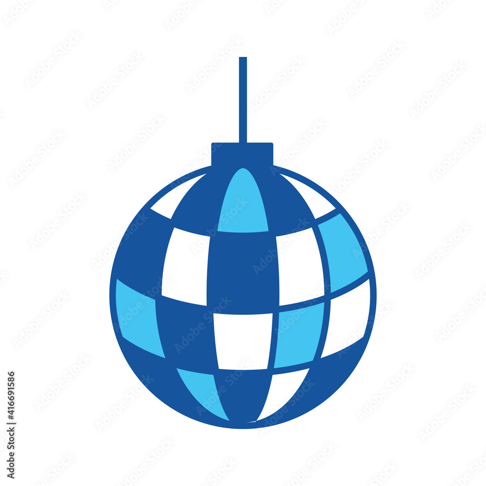 Disco ball icon design template vector isolated Disco ball icon design template vector isolated