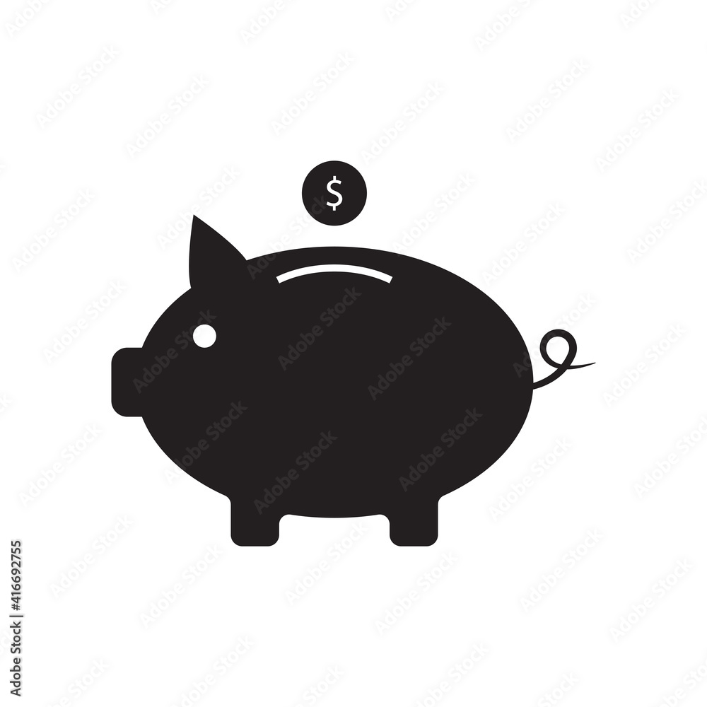 Fototapeta premium Vector piggy money bank icon