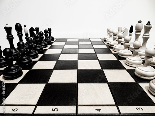 The game begins, a new chess game
