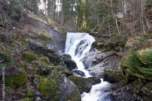 imposing and beautiful triberg waterfalls in the black forest in germany