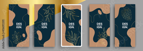 Trendy editable template for social networks stories, vector illustration. Design backgrounds for social media.