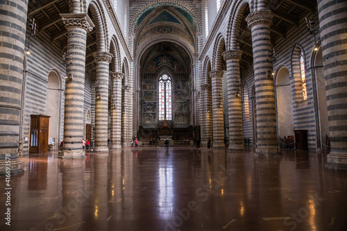 Great inside in cathedral in Orvieto, small city in Tuscany, Italy. © Petr Zip Hajek