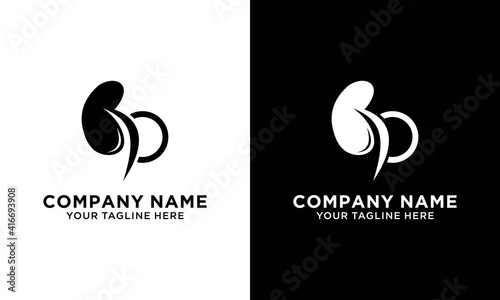 P letter Logo Vector Inspiration and Kidney Care