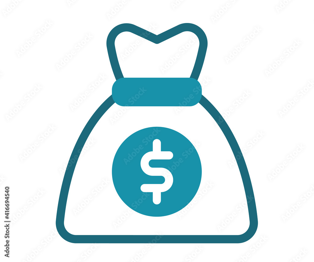 grab bag wealth single isolated icon with solid line style grab bag wealth single isolated icon with solid line style