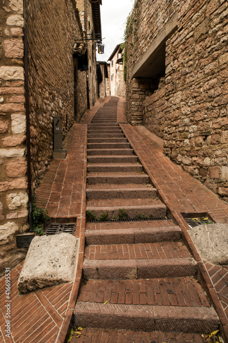 Assisi  nice historical small city in Tuscany  north Italy. Home of popular Saint Francis of Assisi.