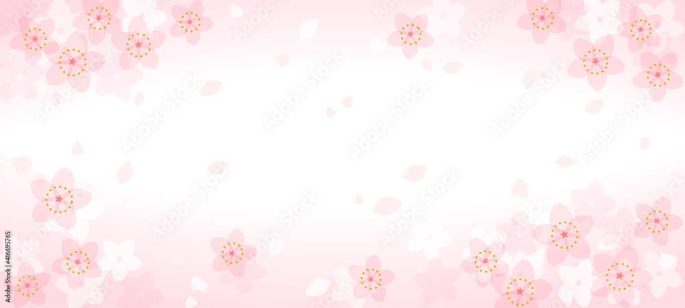 桜、春のイメージのフレーム素材