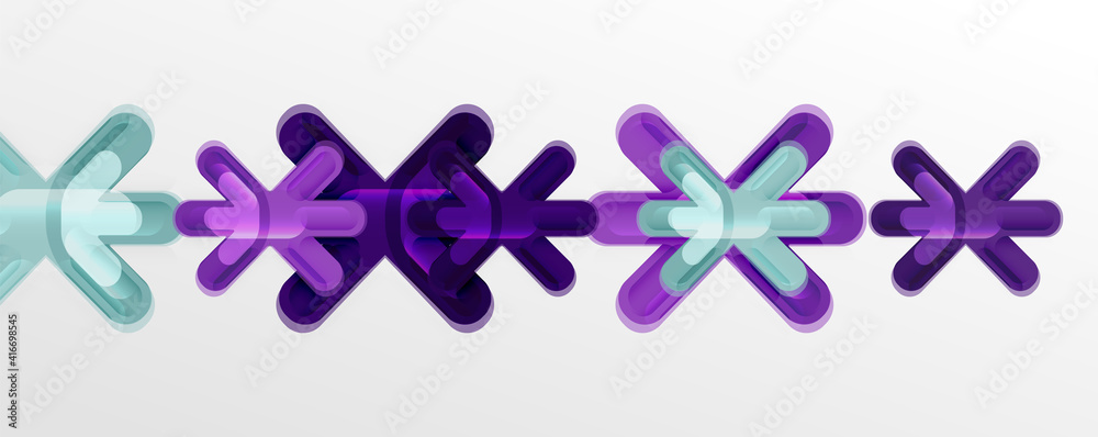 Abstract glossy crosses background for business or technology presentations, internet posters or web brochure covers