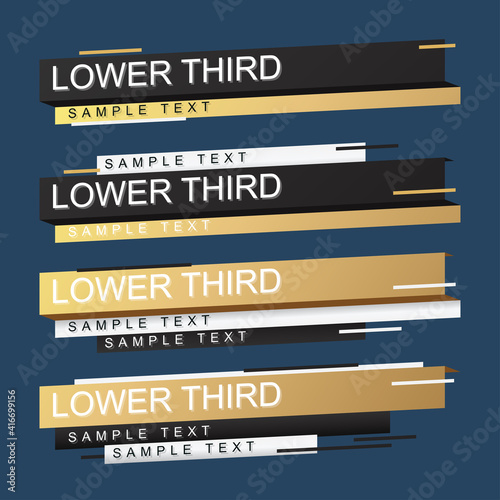 Lower third design template. Vector illustration.