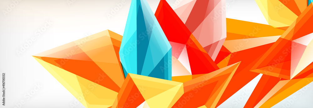 Vector 3d triangles and pyramids abstract background for business or technology presentations, internet posters or web brochure covers Vector 3d triangles and pyramids abstract background for business or technology presentations, internet posters or web brochure covers