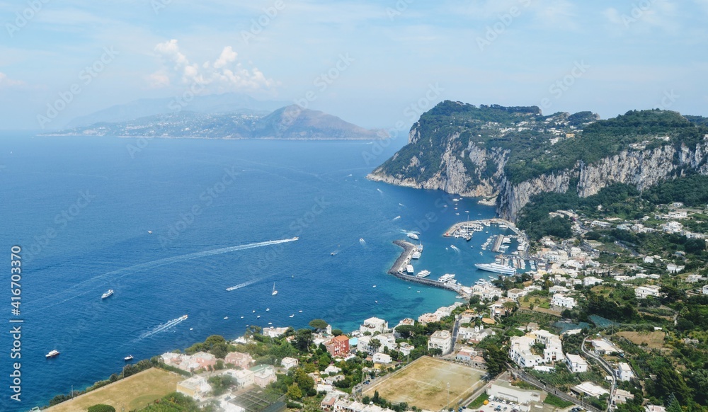 Fototapeta premium view of the sea and mountains, Capri