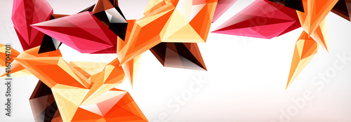 Vector 3d triangles and pyramids abstract background for business or technology presentations, internet posters or web brochure covers