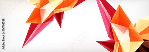 Vector 3d triangles and pyramids abstract background for business or technology presentations, internet posters or web brochure covers © antishock