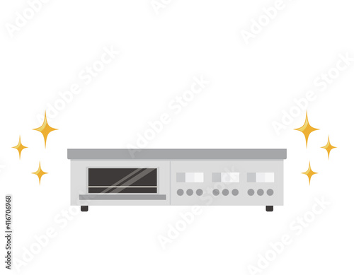 電気コンロのベクターイラスト