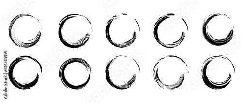 Set of frames in grunge style. Elements for banner, poster, flyer, invitation, social networks. Vector illustration on white background.