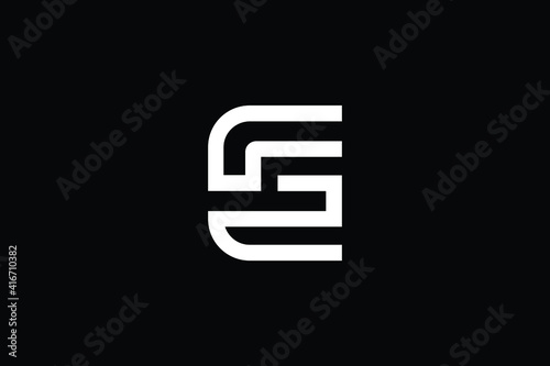 EG logo letter design on luxury background. GE logo monogram initials letter concept. EG icon logo design. GE elegant and Professional letter icon design on black background. G E EG GE © Fin House