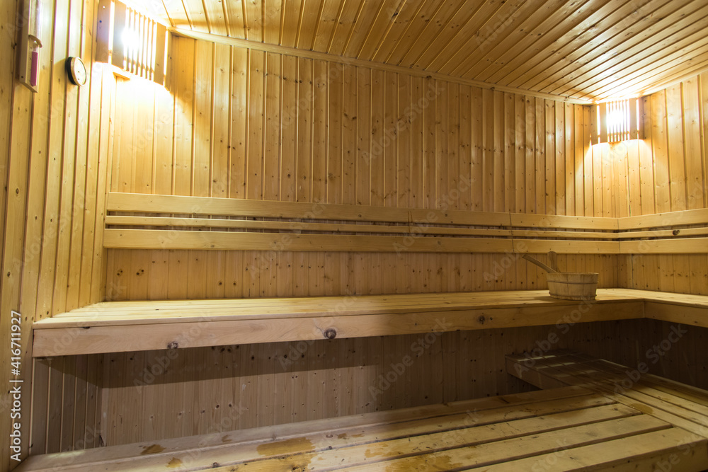 Sauna room interior background. Sauna room interior background.