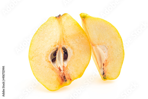 beautiful quinces isolated on the white background
